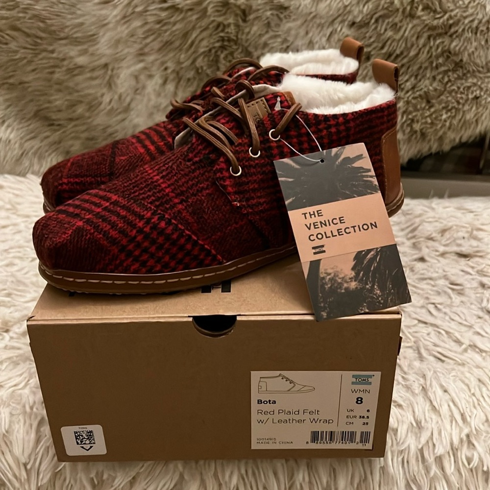 Red Plaid Women's Shoes